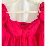 ZARA Blogger's Fave Pink Puffed Sleeve Babydoll Mini Dress size L Photo 5