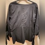 Universal Standard For J. Crew Black V-Neck Poplin Tie Cuff Sleeve Top Size XL Photo 6