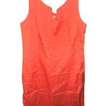 Merona linen blend fully lined coral tank dress women's size 8 Photo 0