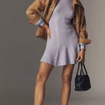Anthropologie  Lavender Purple Knit Sweater Bodycon Holiday Winter Fall Mini Dress Photo 0