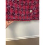 G By Giuliana Timeless Tweed Black Label Raw Hem Jacket Size L Hot Pink Barbie Photo 10