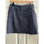 Express Tweed Mini Skirt with Pockets Blue Textured Casual Career Fall Normcore Blue Size 8 Photo 1
