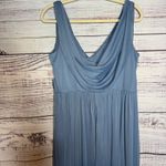 David's Bridal  Long Mesh Dress with Cowl Back Detail STYLE# F15933 18 Photo 4