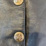 Mona Mode Black Leather Western Snap Closure Vest EUC Sz Sm Vintage Photo 5