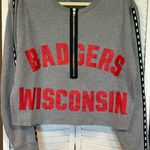 PINK - Victoria's Secret Wisconsin Badgers size medium Victoria Secret PINK zip front crop sweatshirt Photo 0