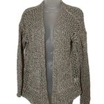AquaVita Made In Italy Open Knit Cardigan Sweater One Size Beige & Brown Cotton Gold Photo 0