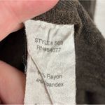 CAbi  Lightweight Brown Casual Vneck Long Sleeve Sharkbite Hemline Top Size Small Photo 3