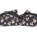 Stella McCartney  Small Black Grungy Flower Bandeau Bikini Top E1063 Women’s Photo 1