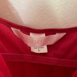 Victoria's Secret  Red Lace Chemise Lingerie Camisole Lettuce Hem Slip Top Size L Photo 4