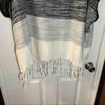 Daniel Cremieux Cremieux Black/Grey/Cream Fringe Hem Sweater size Small Photo 4