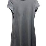 Free People Beach Womens Gray Short Sleeve Mock Neck Dress Size L Photo 0