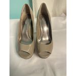 Charlotte Russe Size 8 Wedge Heels Open Toe Faux Suede Patent Leather Bin2 Photo 1