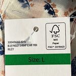 American Vintage Vintage America large tie front blouse blue paisley scarf print button close bk Photo 9