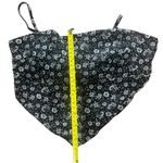 Sky And Sparrow Bandana Tie Back Top Womens Size Medium Black Floral Straps Y2K Photo 4