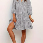 Amazon  Plaid Dress Black and White Photo 0