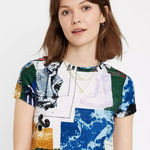 Urban Outfitters  Multicolor Abstract Crop Top Photo 0