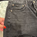 AGOLDE  Parker Black Distressed Vintage Cutoff Denim Shorts Photo 4