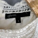 Gibson  Blouse White Lace High Neck Long Sleeve Boho Feminine Romantic Small Photo 3
