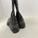 Roper Black Leather Cowboy Western Boots Womens 8.5 Flat Casual Classic Cowgirl Photo 5