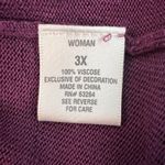 Dressbarn Cardigan Women 3X Open Front Short Sleeve Soft Stretch Workwear Casual Purple Photo 8