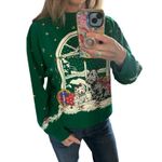 Vintage Scottie dog 80s Holiday crewneck Size Large Green Photo 1