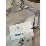 Sleeper Ukiyo Tie Front Puffer Jacket Flower Print Womens Size XS White Photo 11