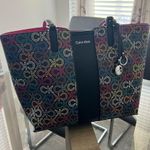Calvin Klein Suri Monogram Tote Bag with Wristlet, Black Multi, New with Tag Photo 4