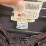 NEW Voir Collection Blouse Women’s 18W Brown Embroidered Long Sleeve Photo 2