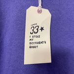 I Stole My Boyfriend’s Shirt Women’s California Smiley Sweatshirt | Size: Medium Purple Photo 7