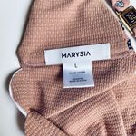 Marysia Swim Marysia Antibes Bikini Swim Top Bandeau Pink Bandana Print Size Large NEW Photo 4