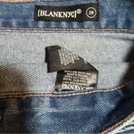 BLANK NYC Womens Zip Front Blue Denim Distressed Denim Skirt Size 28 Photo 6