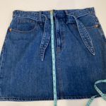 Madewell Rigid Denim Straight Mini Skirt in Haydel Wash: Tie-Waist EUC Sz 30 Photo 12