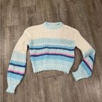 Noisy May  Blue and White Striped Sweater Photo 2