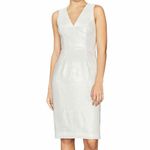 AMSALE Clear Sequin Sleeveless Sheath Dress,‎ White, Wedding/Party, Size 10 NWT White Photo 2