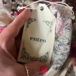 Entro  Long Sleeve Pink Beige Gray Floral Baby Doll Dress Medium | NWT Photo 5