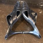 Moda ‎ Spana womens leather peep toe sandals with heels size 8.5 Photo 8