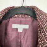 Ann Taylor Purple Tweed Fringe Fitted Blazer Jacket Womens 10 Preppy Career Photo 7