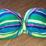 Aerie  Bikini Top 32B Underwire Striped Strapless Photo 1