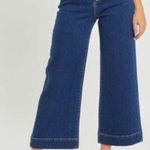 RISEN Jeans High Rise Wide Leg Button Fly Dark Wash Denim Size 2X 18 / 20 NWT Blue Photo 0