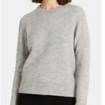 Quince  Baby Alpaca Wool Diamond Stitch Crew in Light Grey Photo 0