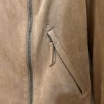 Adrienne Vittadini Tan Faux Suede Moto Jacket Photo 3