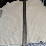 Cato ‎ $48 Medium Cream Open Knit Single Button Long Line Tunic Cardigan Sweater Photo 8