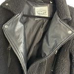 Levi's Oversized Faux Fur Sherpa Black Moto Jacket Photo 6