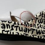 Stuart Weitzman Leather Graffiti Print Logo Sandals Wedges Size 8 Photo 7
