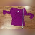 Loft - Off-Shoulder Fuchsia Long Sleeve Top Size L Photo 5