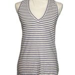 Madewell NWT Warhol Periwinkle White Stripe V-Neck Sleeveless Tank Top Shirt New Photo 0