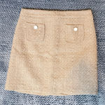 Maison d' Amelie Paris Light Brown Tweed Skirt Size 8 Tan Photo 0
