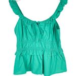 Skies Are Blue NWOT Stitch Fix Flirty Ruffle Smocked Top Green Size Medium M NEW Photo 1
