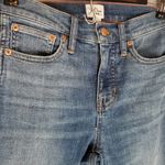 J.Crew  9" VINTAGE STRAIGHT DISTRESSED  RAW ANKLE BLUE WASH JEANS 25 Photo 2