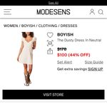 Free People Boyish Kennedy puff sleeves denim dress with tie back Photo 1